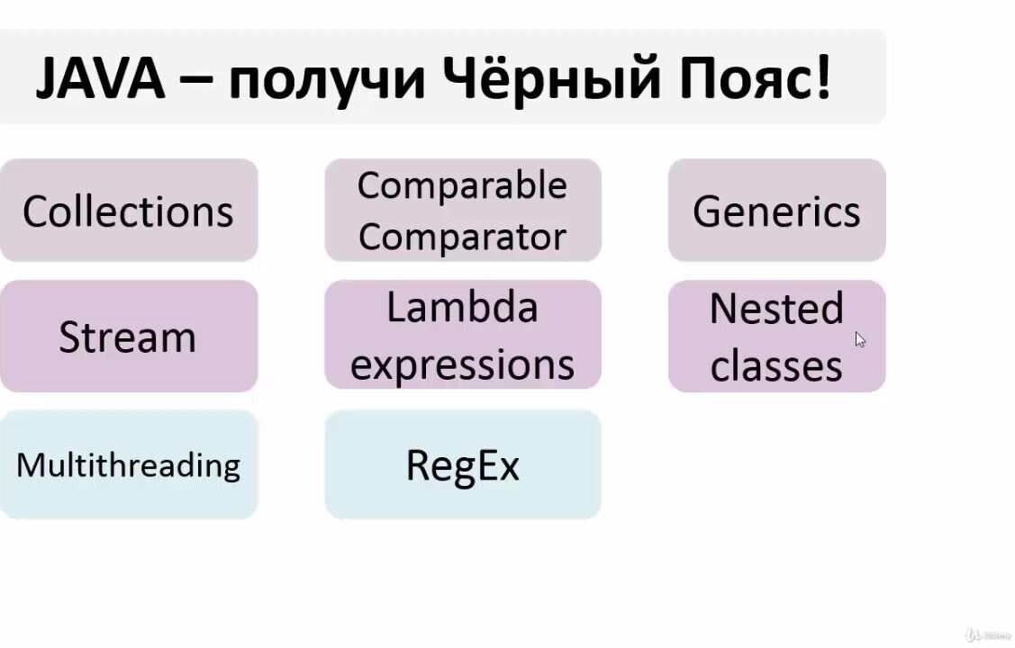 Udemy] JAVA – получи Чёрный Пояс! (2020) - 1. Знакомство с курсом